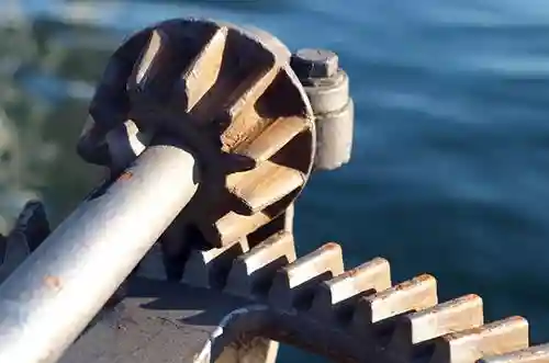 Example of bevel gearing.