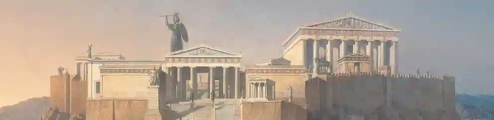 Painting of the Greek Acropolis Reconstructions