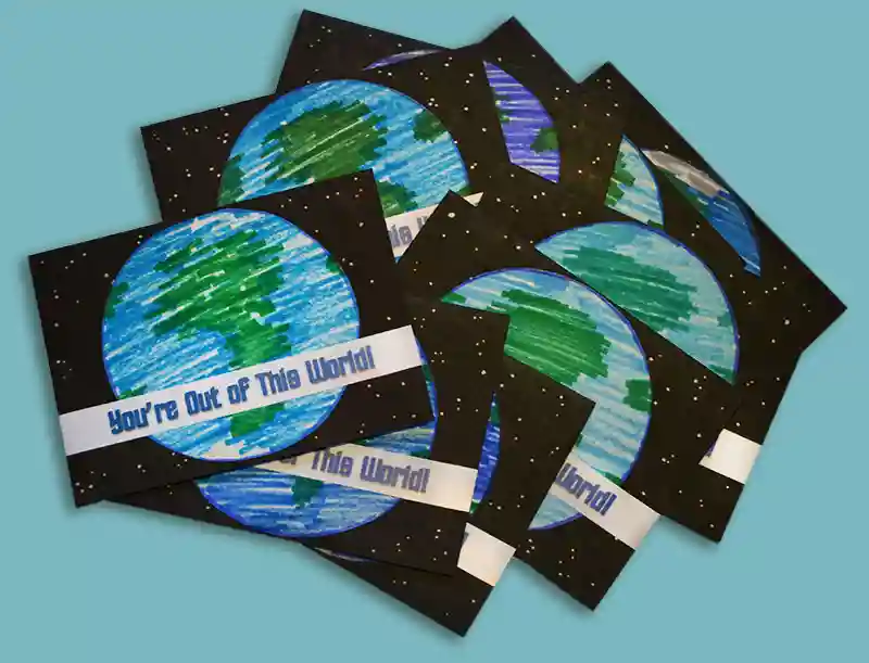 A set of hand made greeting cards