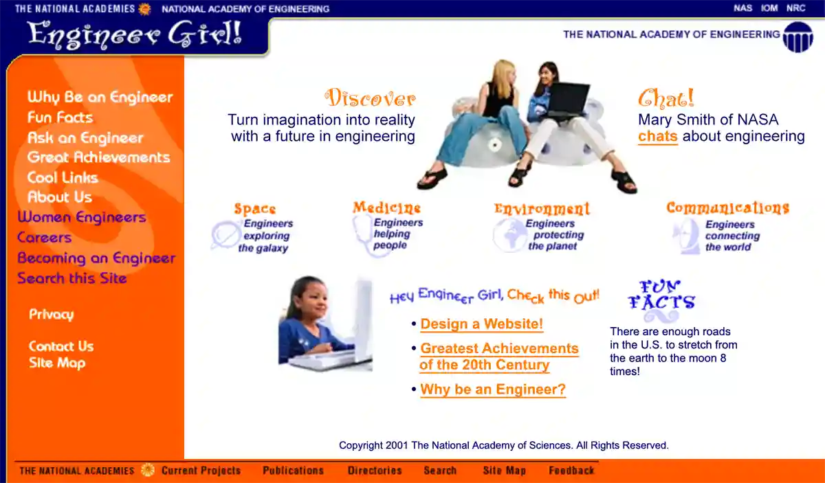 EngineerGirl in 2001