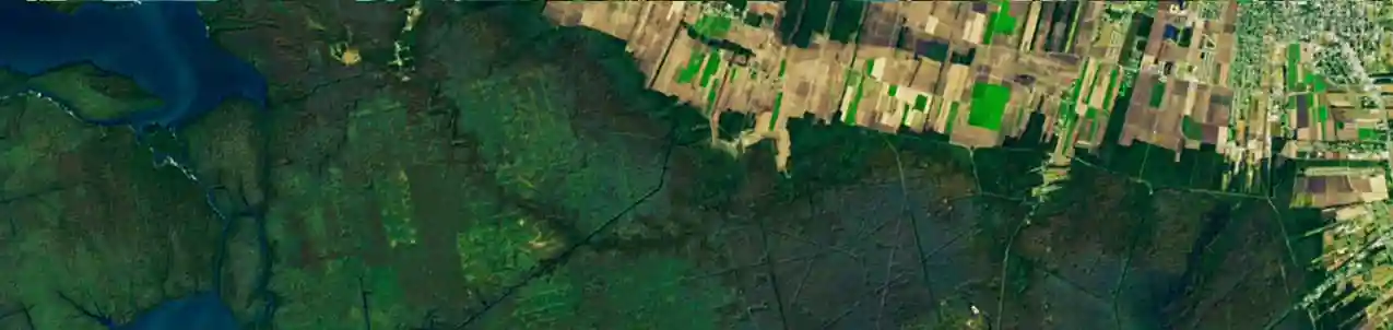 View of a section of Earth from a satellite