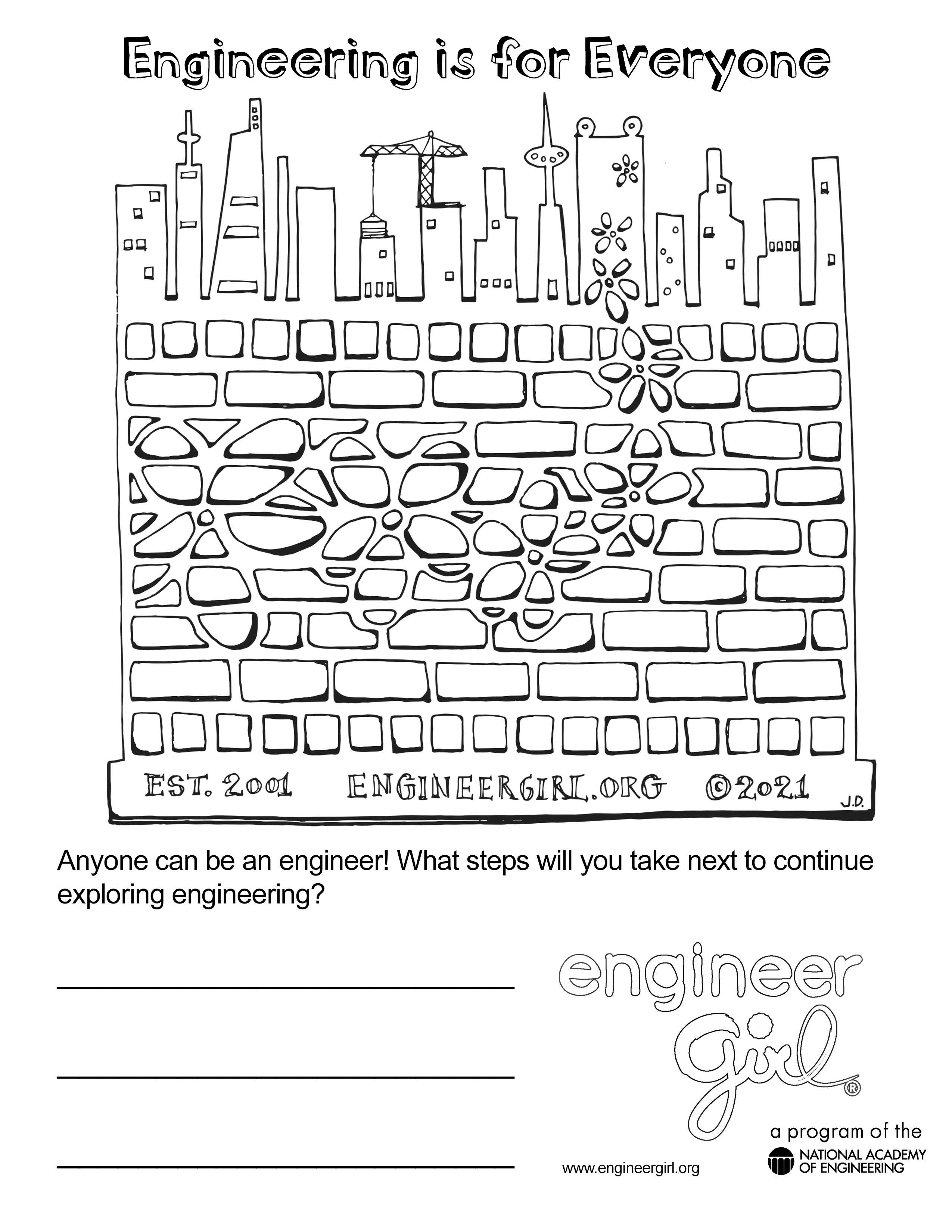 Construction Coloring Page image
